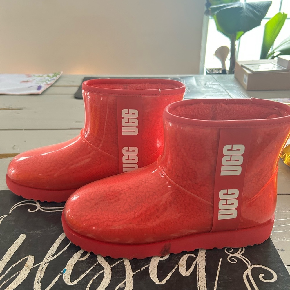 COPY - Pink Ugg rain boots, size 10